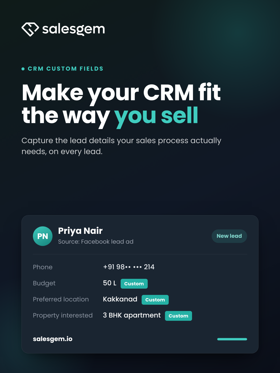 CRM custom fields