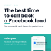best time to call back a Facebook lead