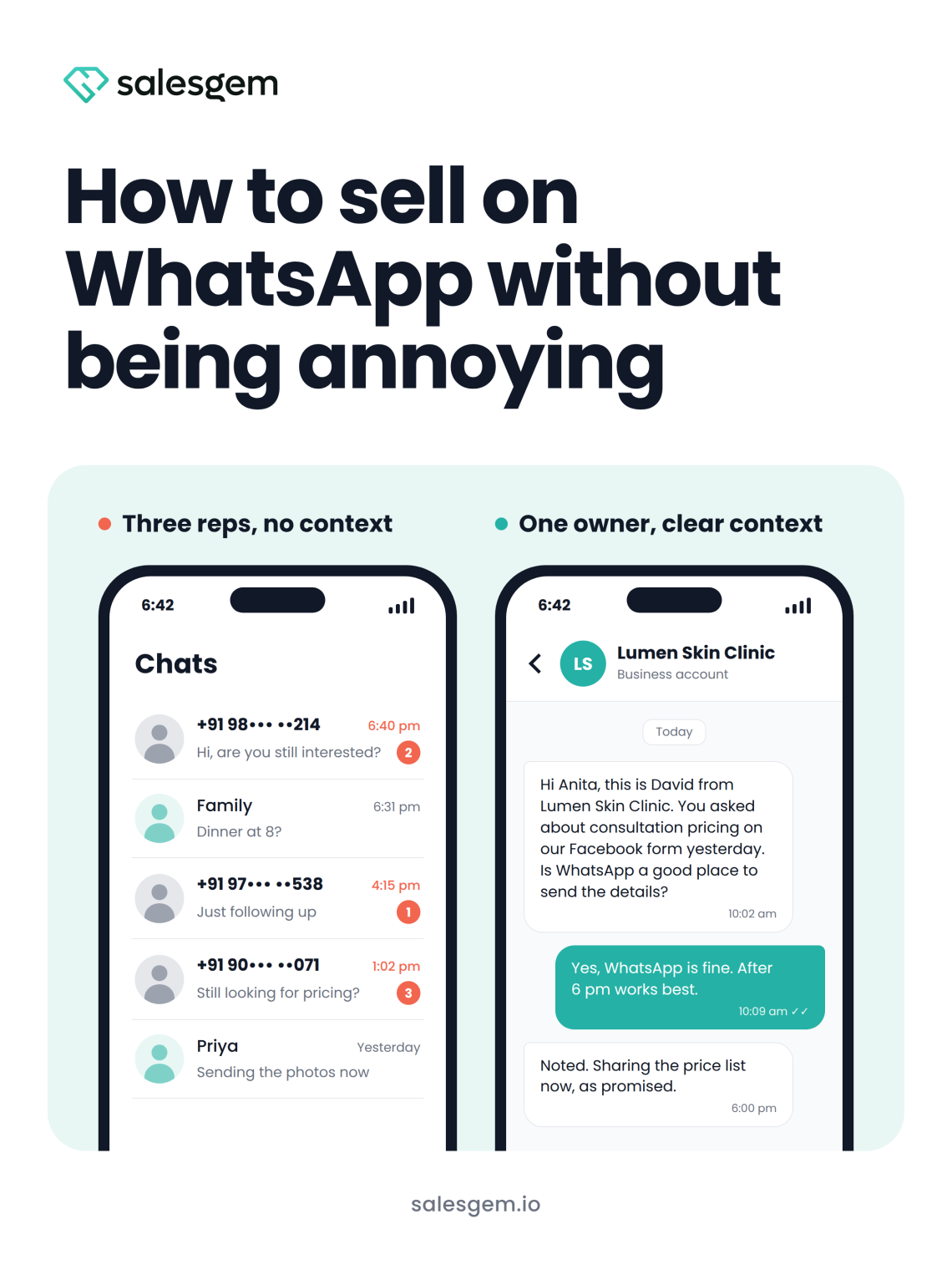 WhatsApp follow up