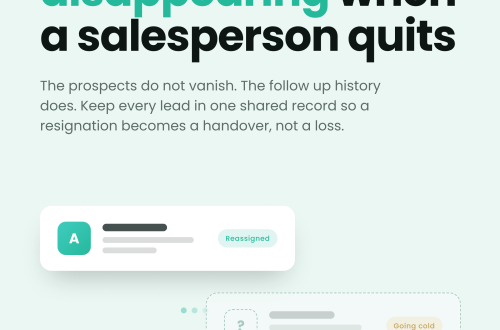 leads from disappearing when a salesperson quits