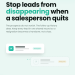 leads from disappearing when a salesperson quits