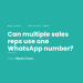 multiple sales reps one WhatsApp number