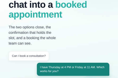 whatsapp chat to a booked appointment