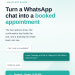 whatsapp chat to a booked appointment